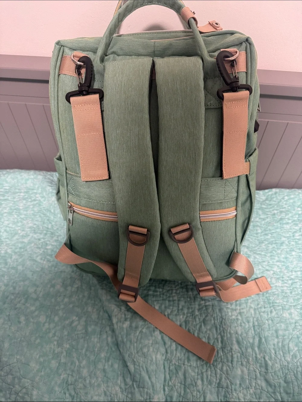 Green Baby Diaper Backpack